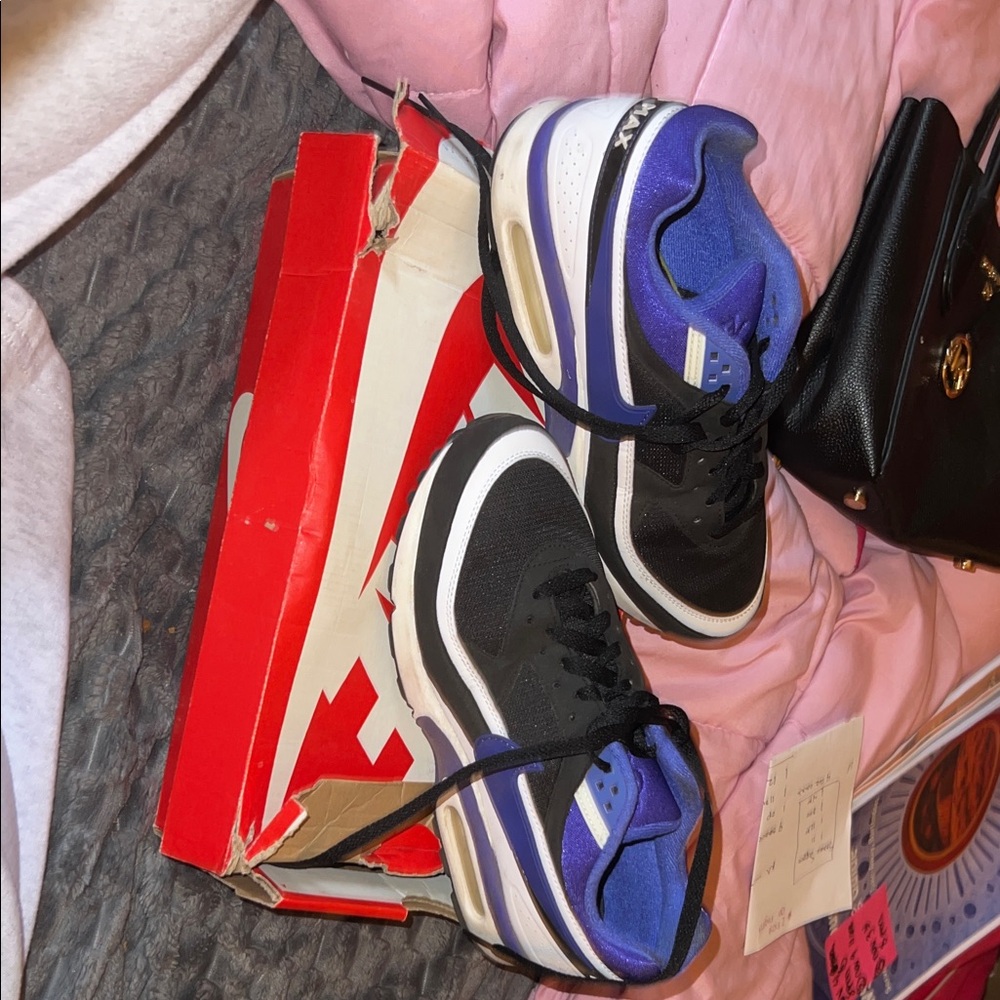 Nike Air Max Black and Blue Sneakers
